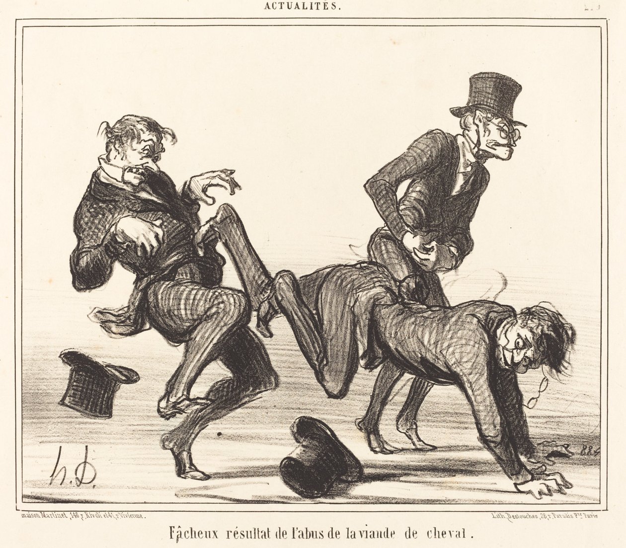 Uheldig resultat... hestekjøtt av Honoré Daumier