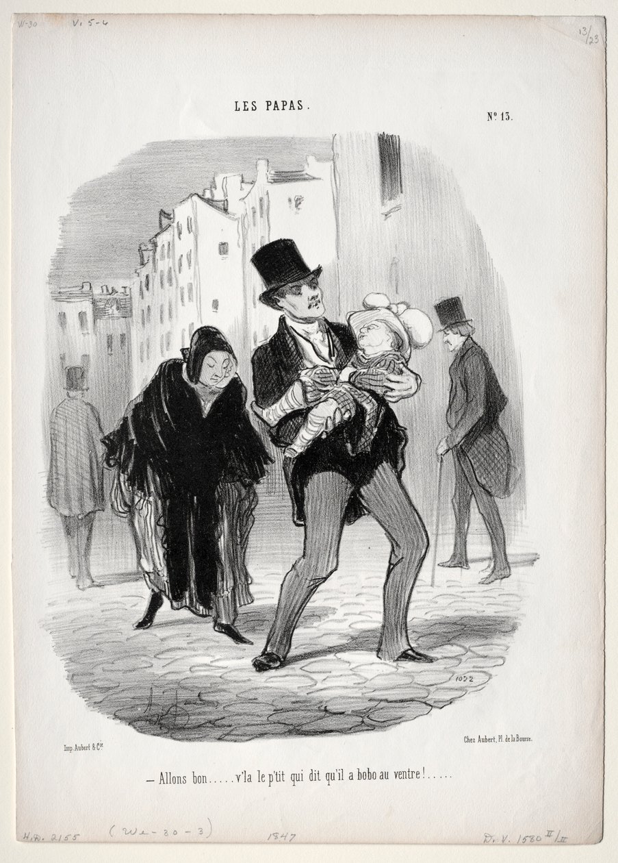 Fedre, plate 13: Kom med, kjære..., 1847. av Honoré Daumier
