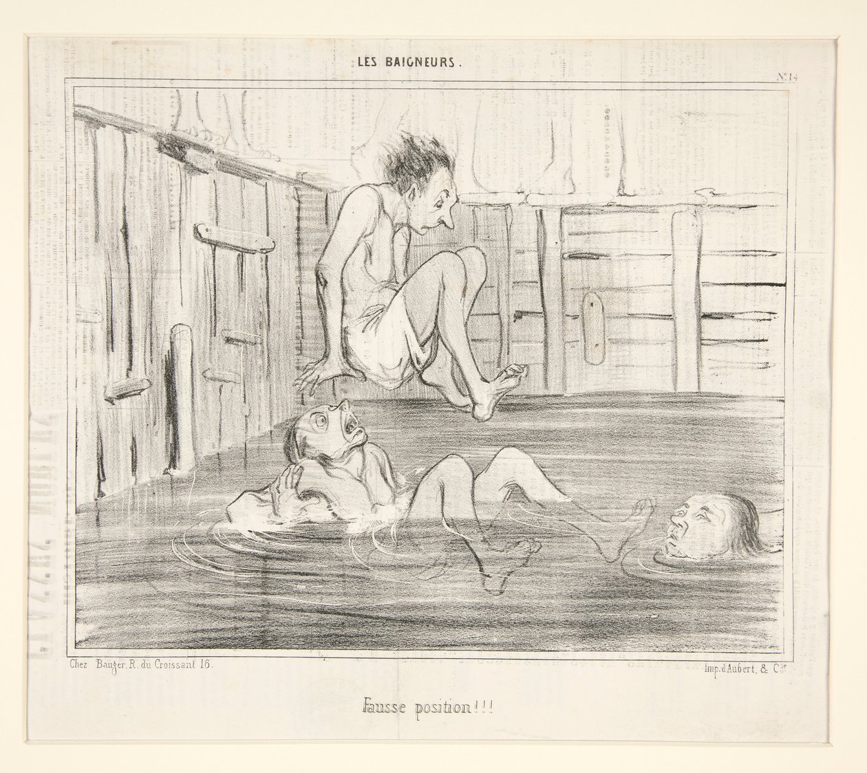 Feil posisjon!!! fra The Bathers av Honoré Daumier