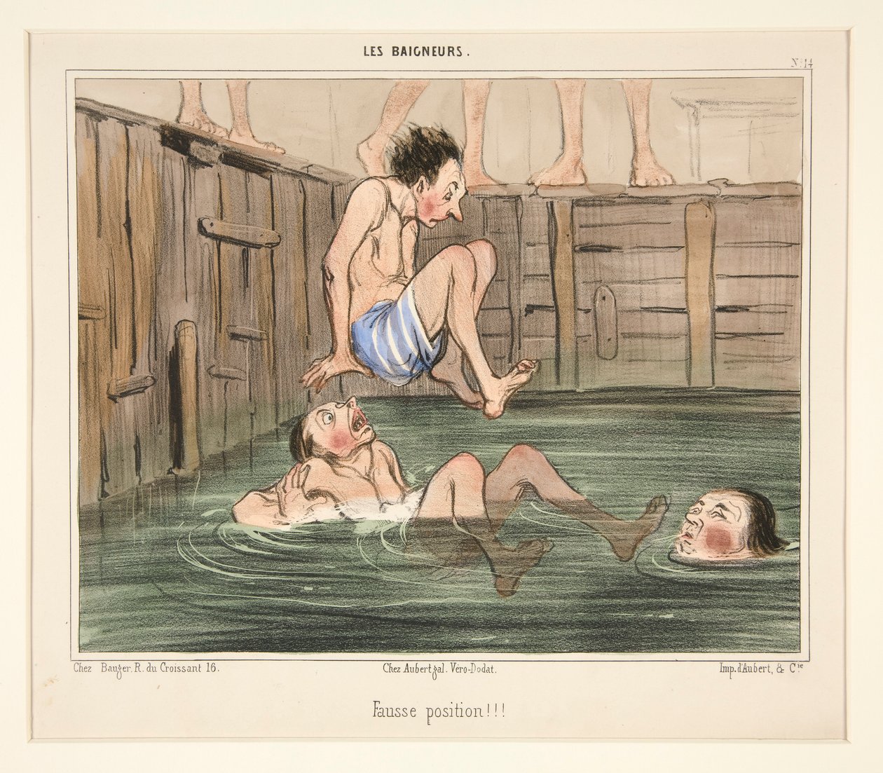 Feil posisjon!!! fra The Bathers av Honoré Daumier