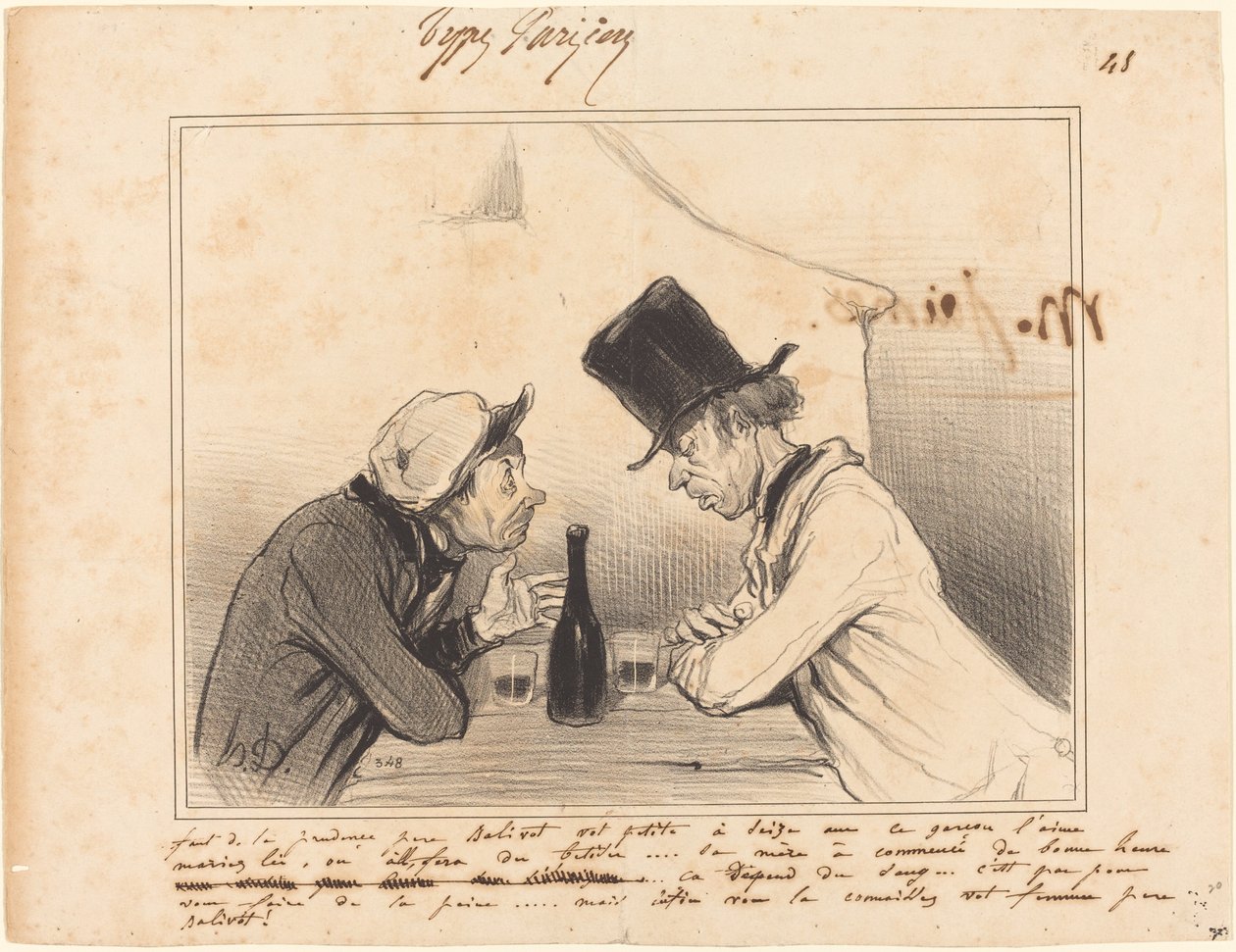 Du må være forsiktig, far Balivot, din lille er seksten... av Honoré Daumier