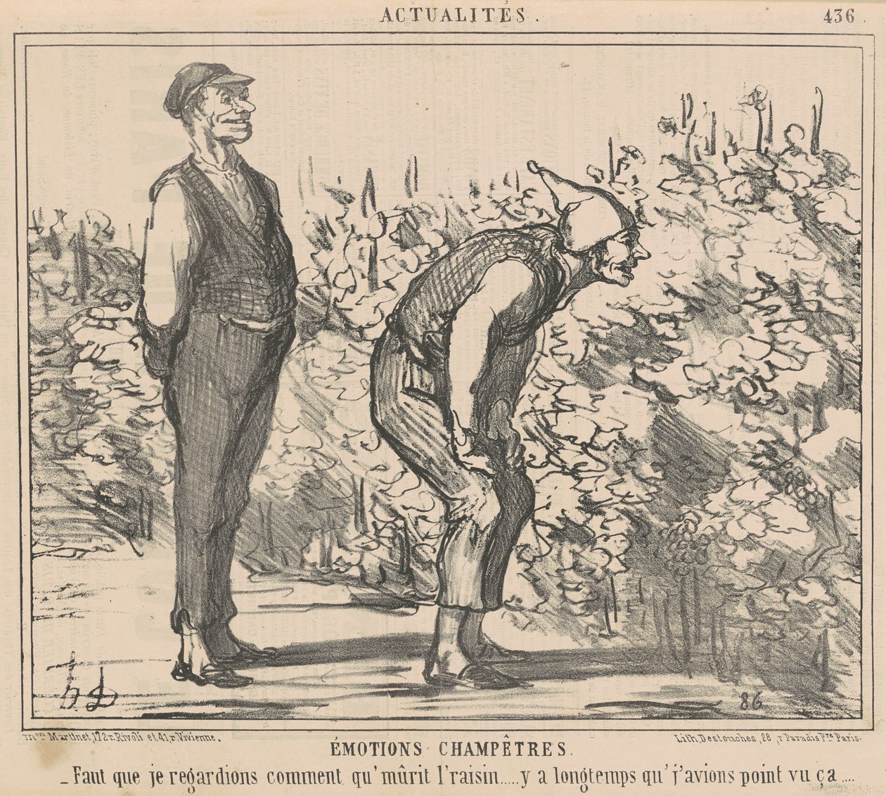 Jeg må se hvordan druen modnes... av Honoré Daumier