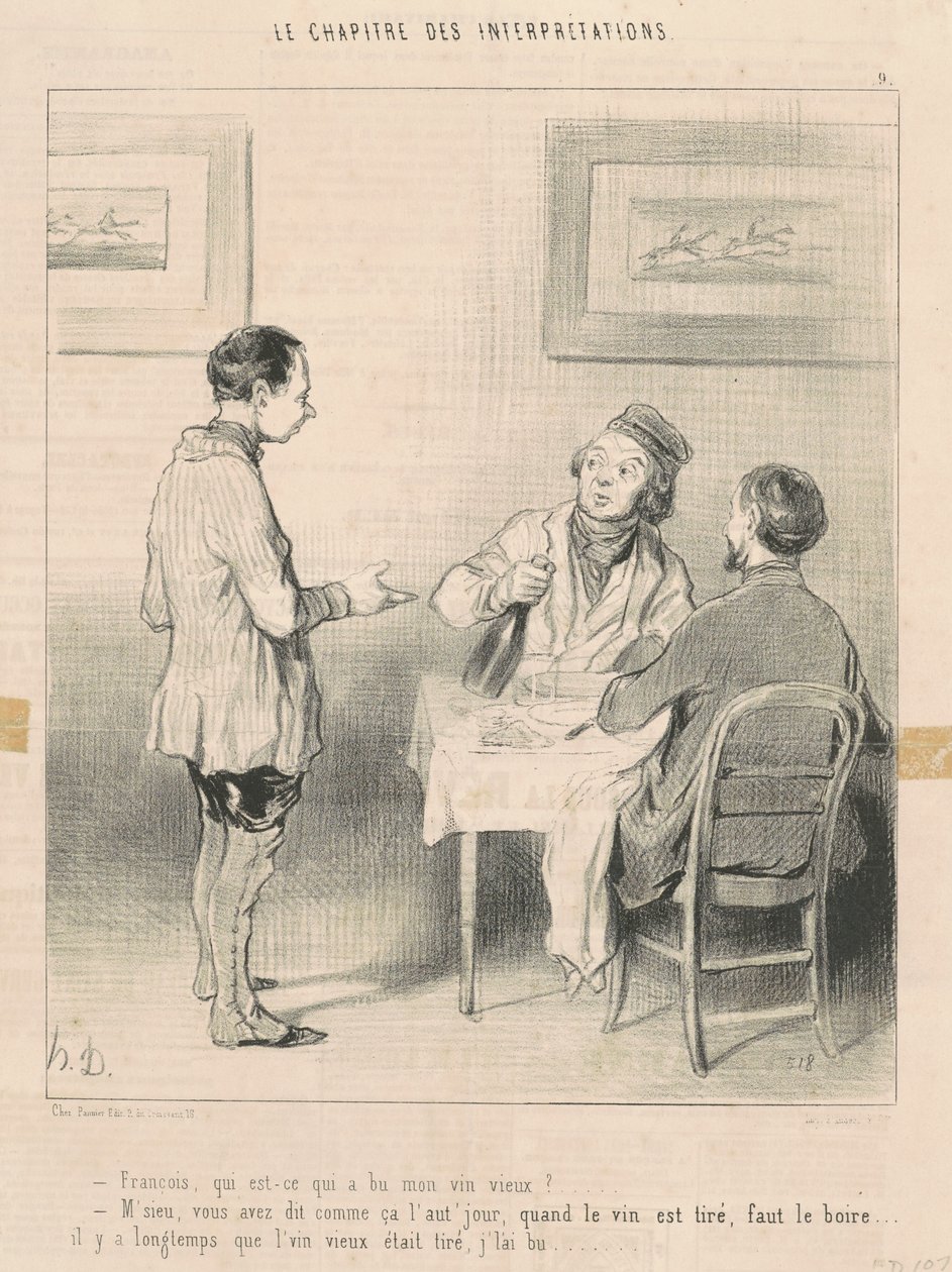 François, som drakk vinen min... av Honoré Daumier