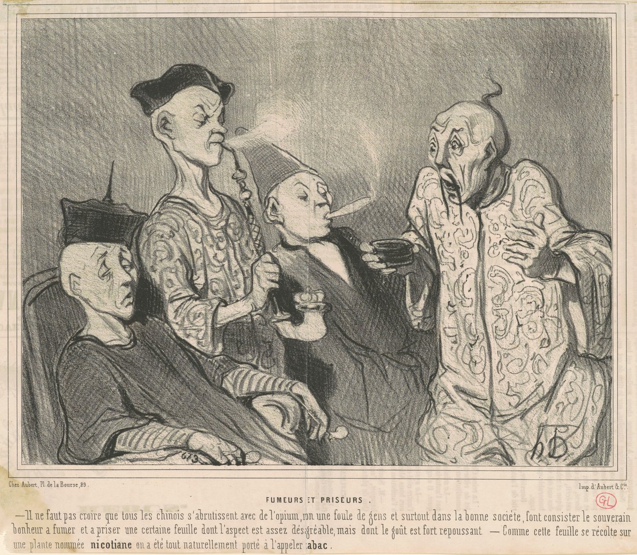 Røykere og snusere av Honoré Daumier