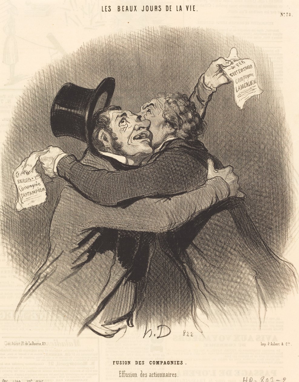 Sammenslåing av selskaper av Honoré Daumier