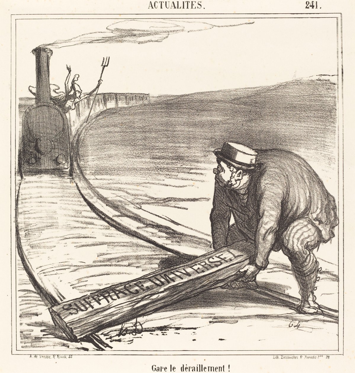 Stopp avsporingen! av Honoré Daumier