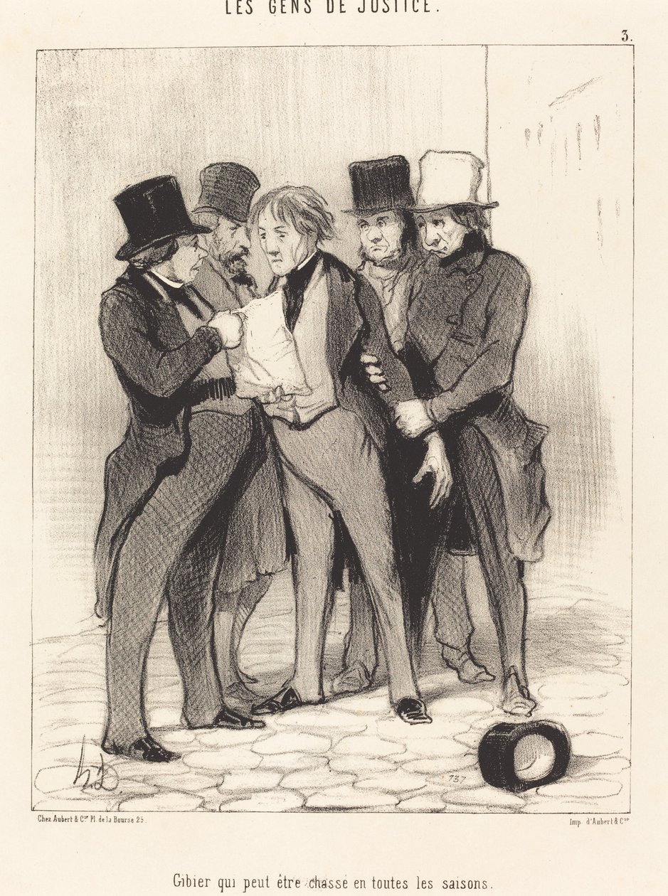 Vilt som kan jaktes på alle årstider av Honoré Daumier