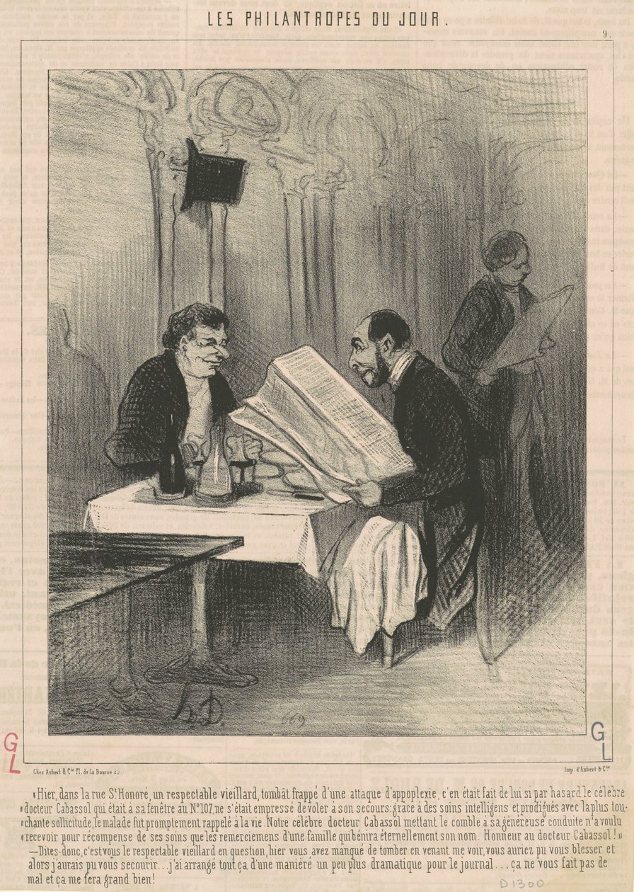 I går i rue Saint-Honoré ... en gammel mann av Honoré Daumier