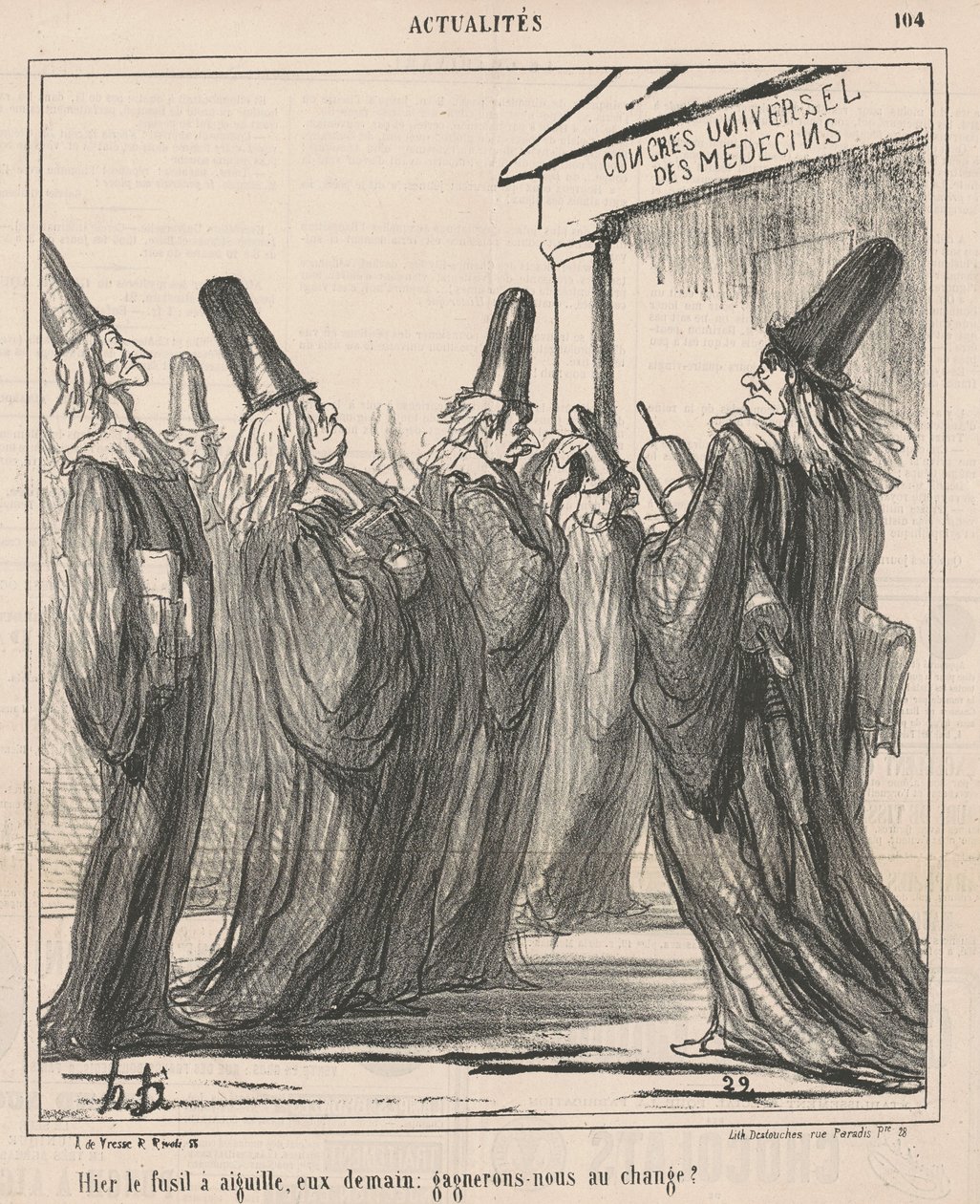 I går nålepistolen, dem i morgen... av Honoré Daumier