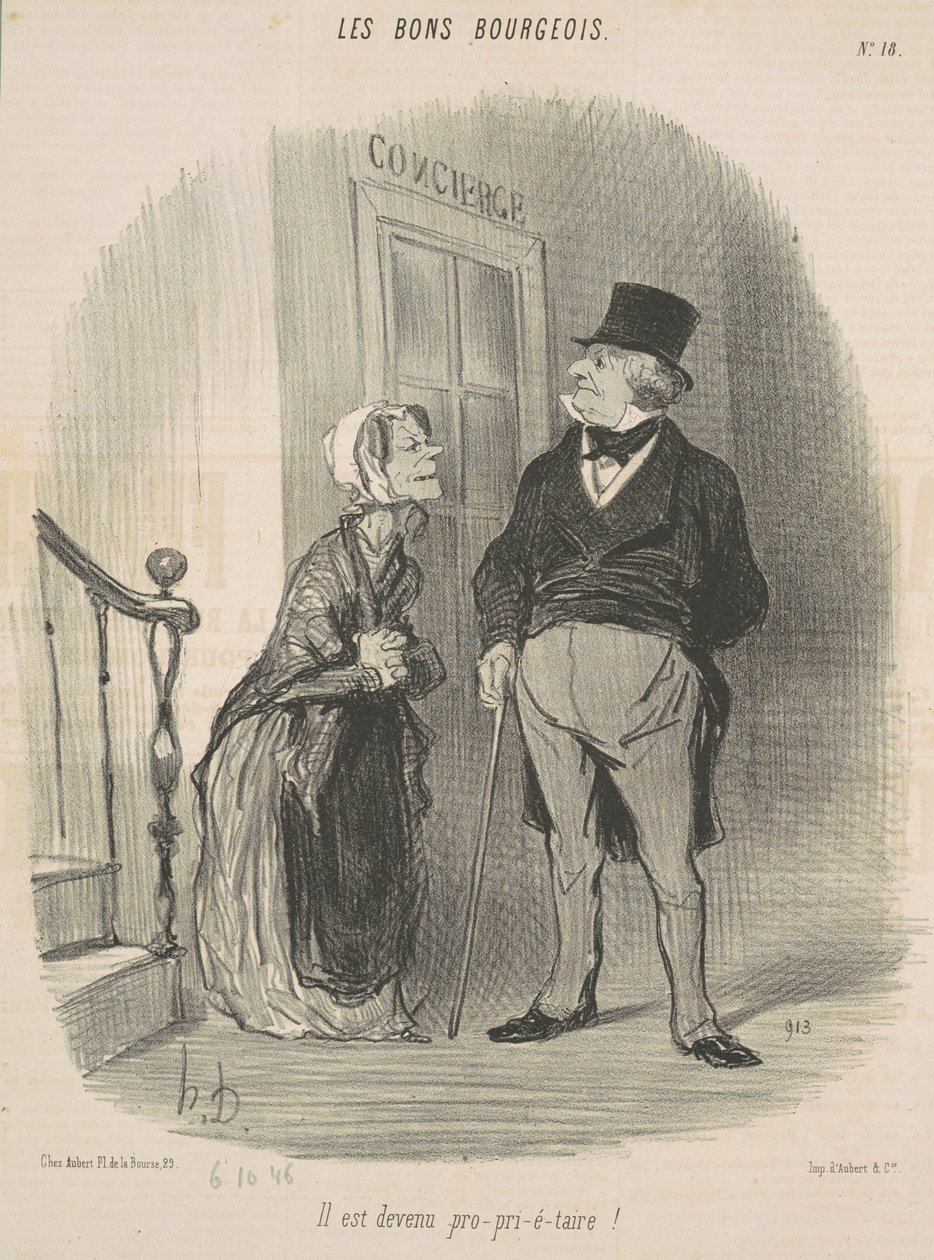 Han ble pro-pri-é-taire! av Honoré Daumier