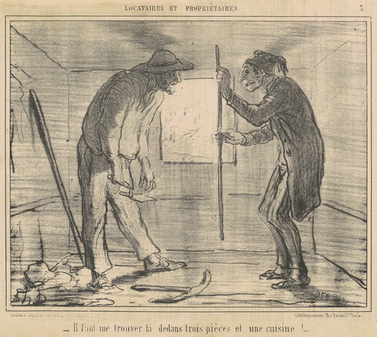 Du må finne meg... tre stykker... av Honoré Daumier