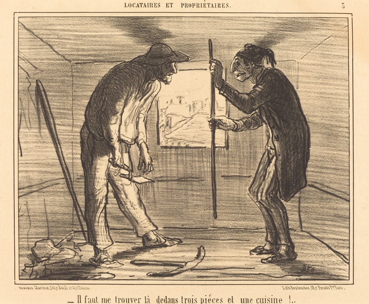 Du må finne meg... tre rom... av Honoré Daumier