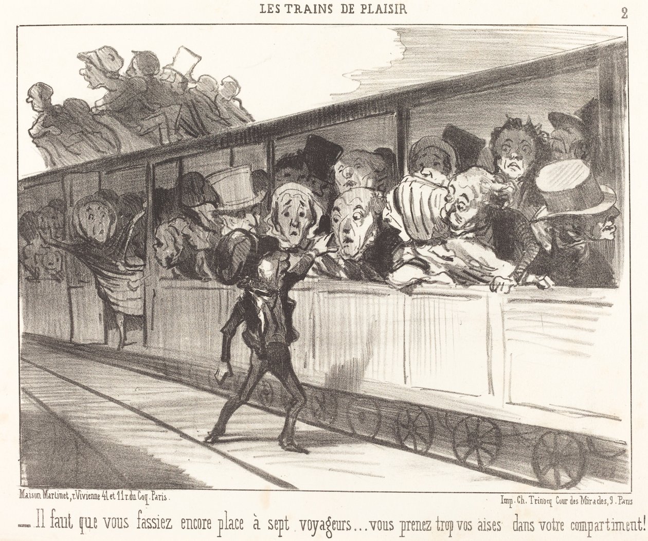 Du må fortsatt få plass... av Honoré Daumier