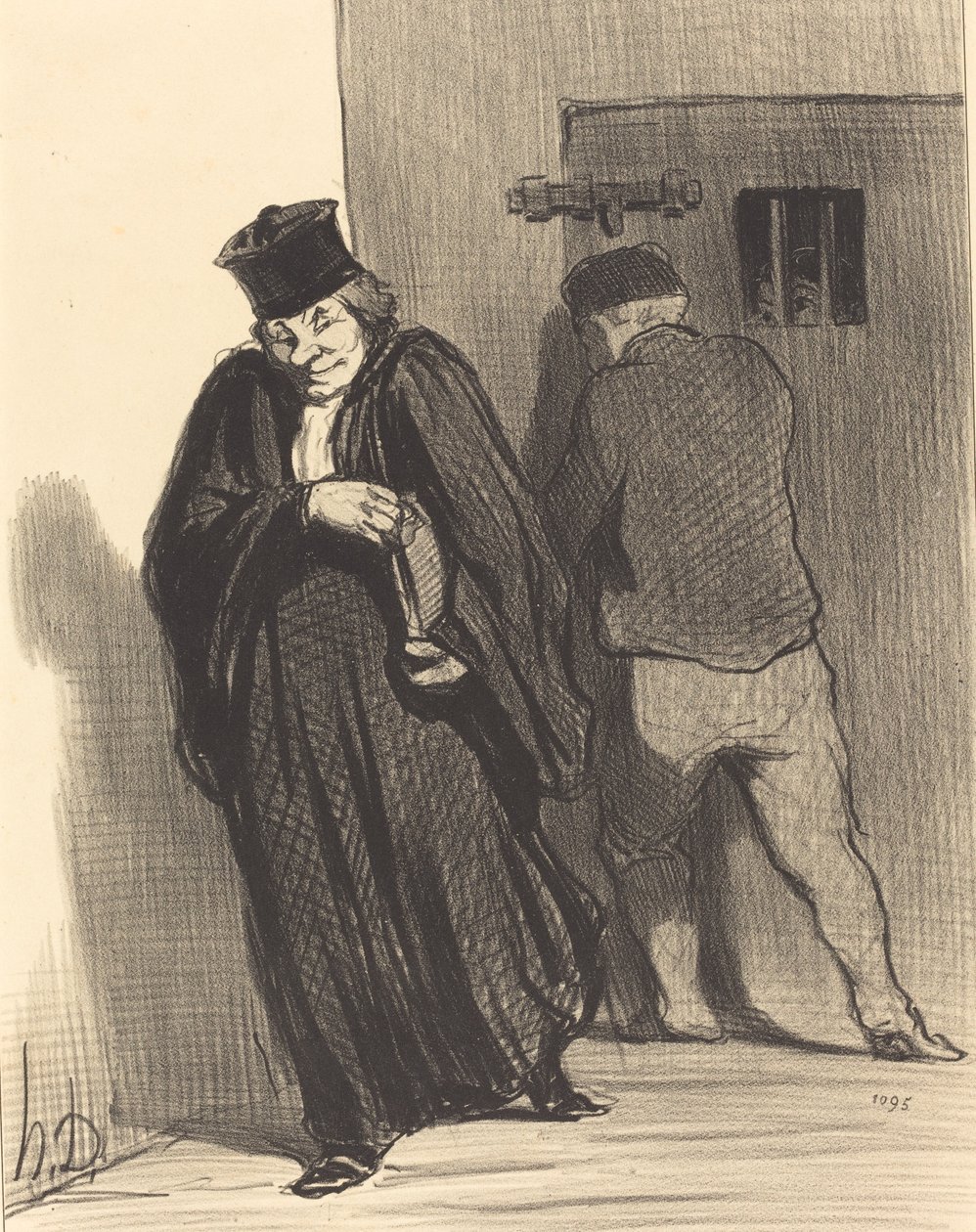 Det ser ut til at fyren min er en stor skurk... av Honoré Daumier