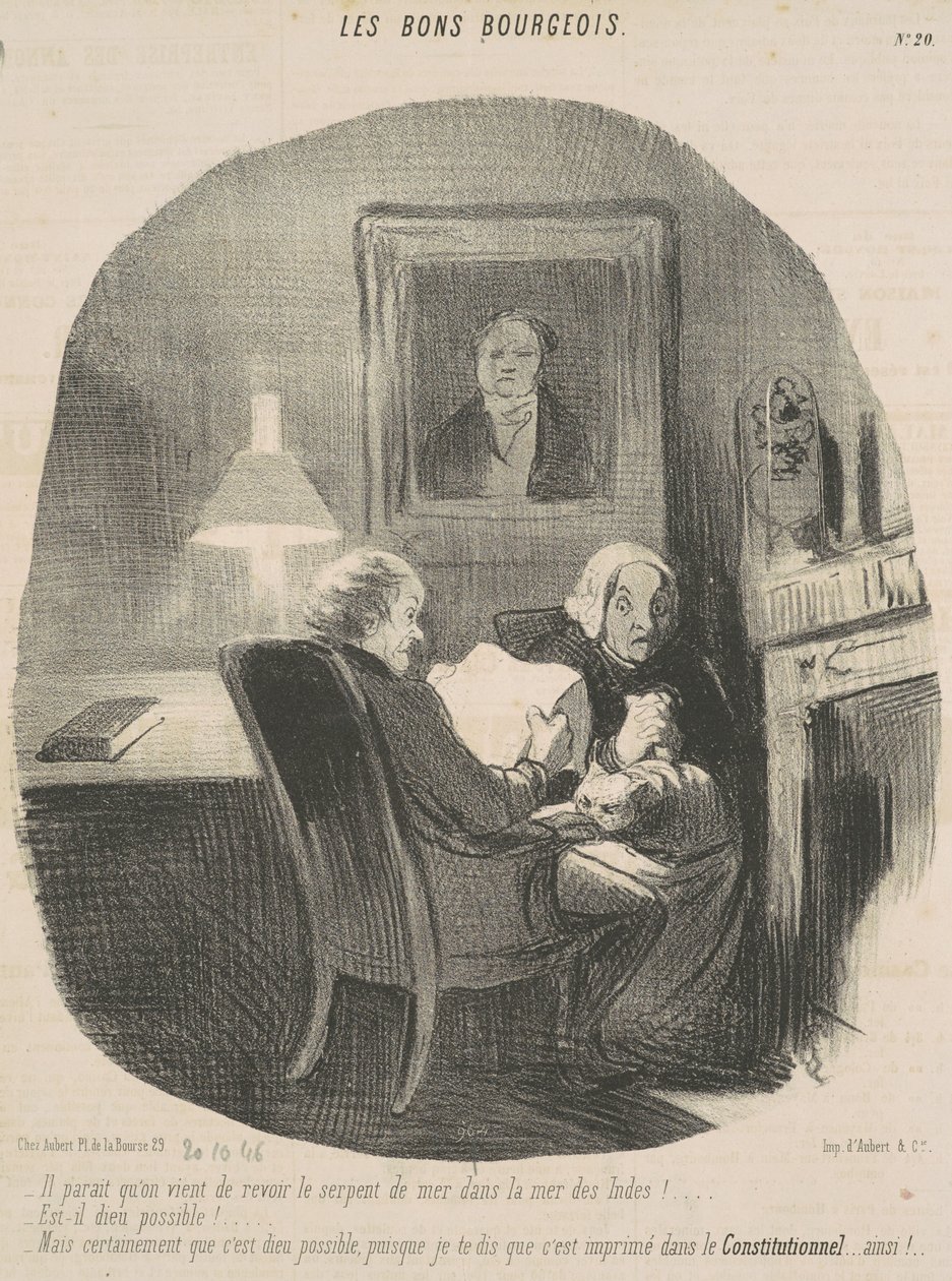 Det ser ut til at vi nettopp har sett sjøormen igjen... av Honoré Daumier