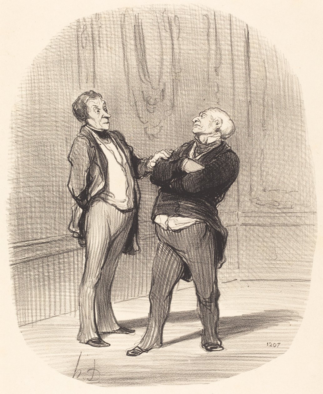 Det er en krig... husleiene vil... gå ned... av Honoré Daumier