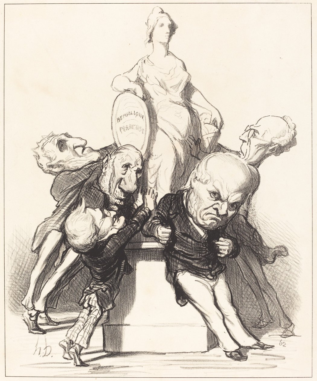 De hevder de støtter henne av Honoré Daumier