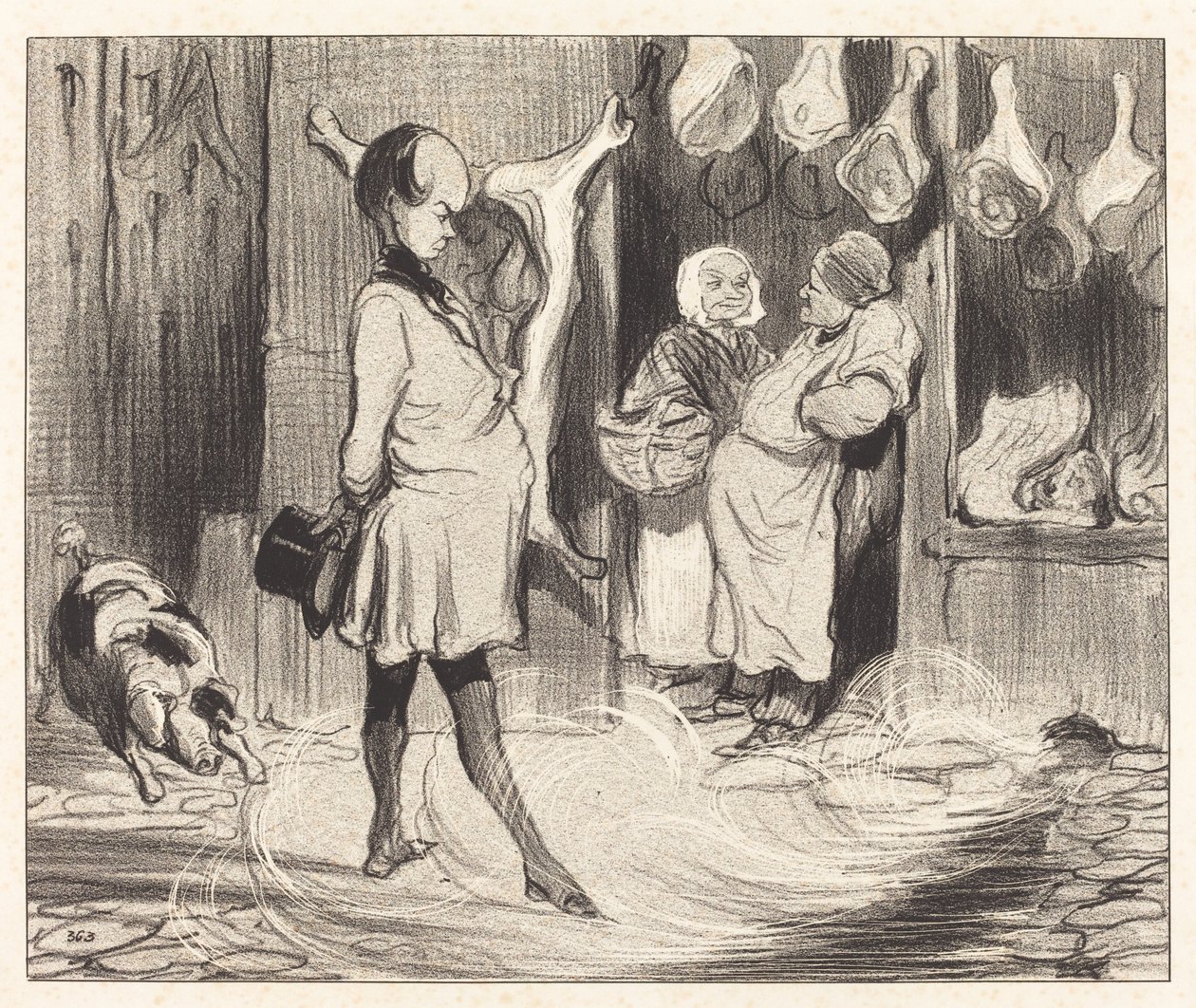 Reiseinntrykk av en stor poet av Honoré Daumier