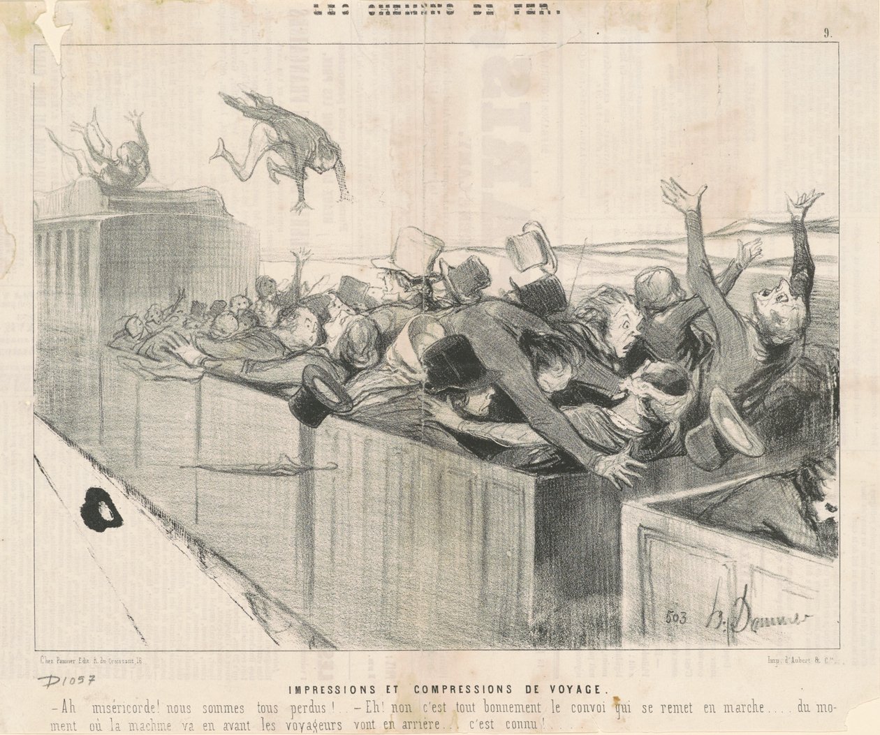 Reisetrykk og kompresjoner av Honoré Daumier