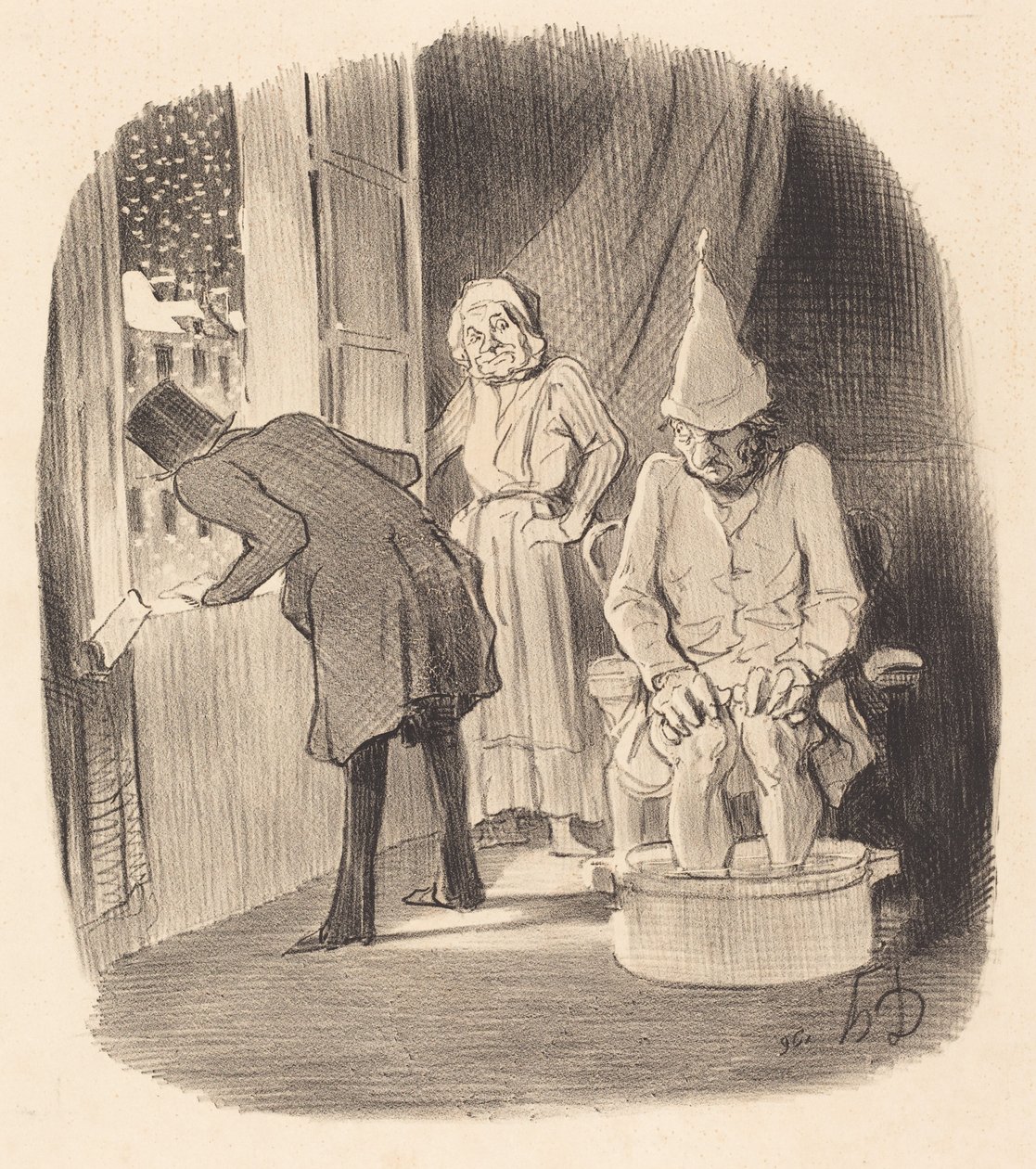 Ulempen med å plassere din bolig... av Honoré Daumier