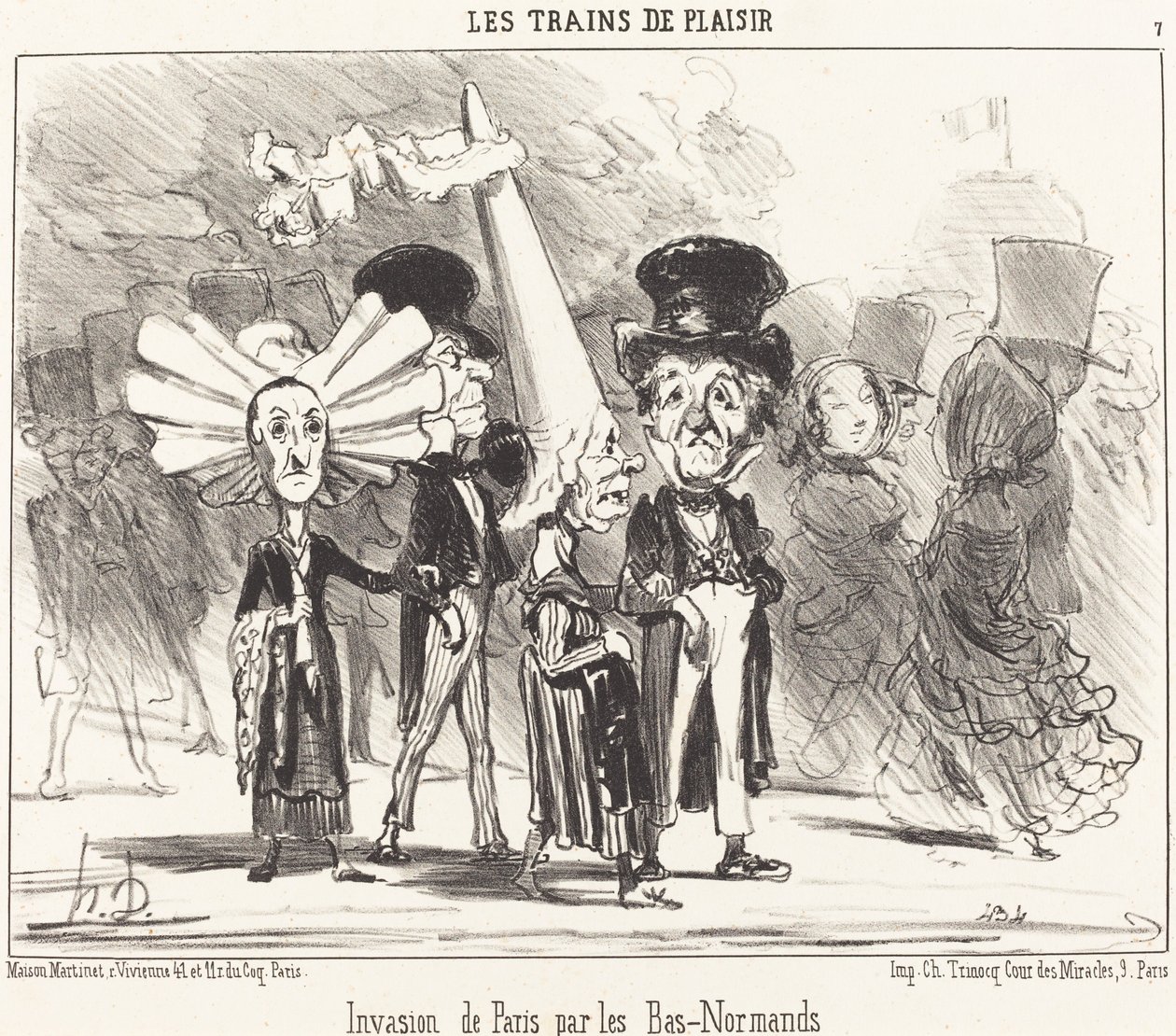 Invasjonen av Paris av de nedre normannerne av Honoré Daumier