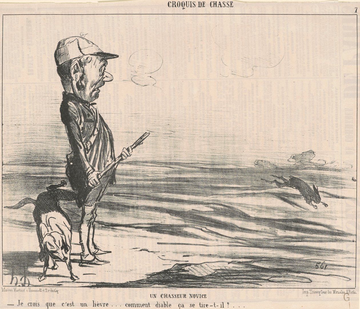 Jeg tror det er en hare... av Honoré Daumier