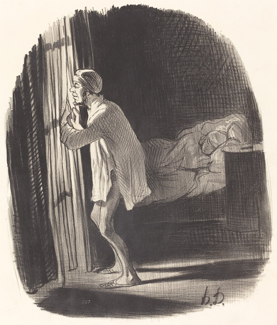 Jeg tror jeg hørte en ugle synge... av Honoré Daumier