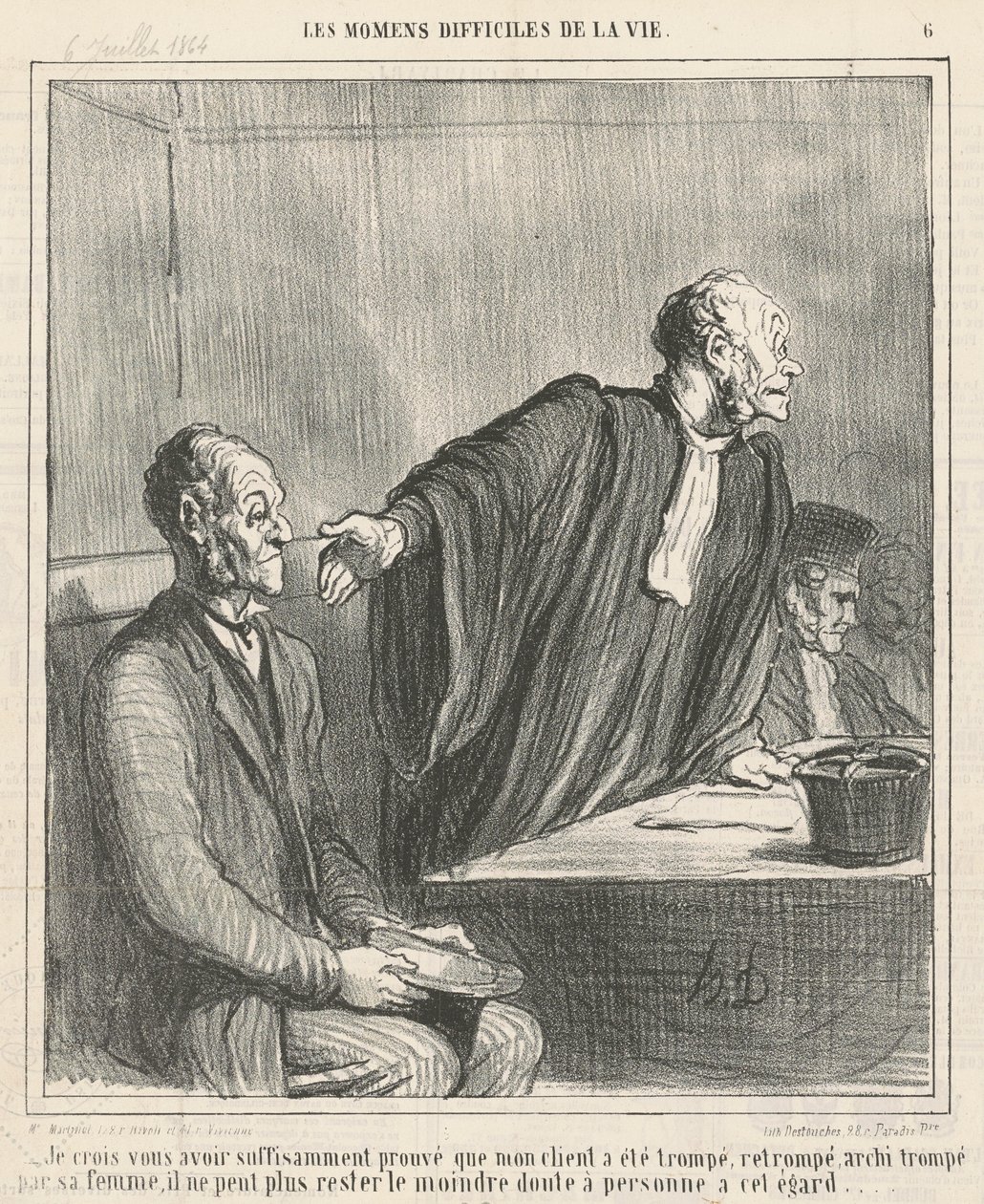 Jeg tror jeg har bevist for deg at min klient... av Honoré Daumier