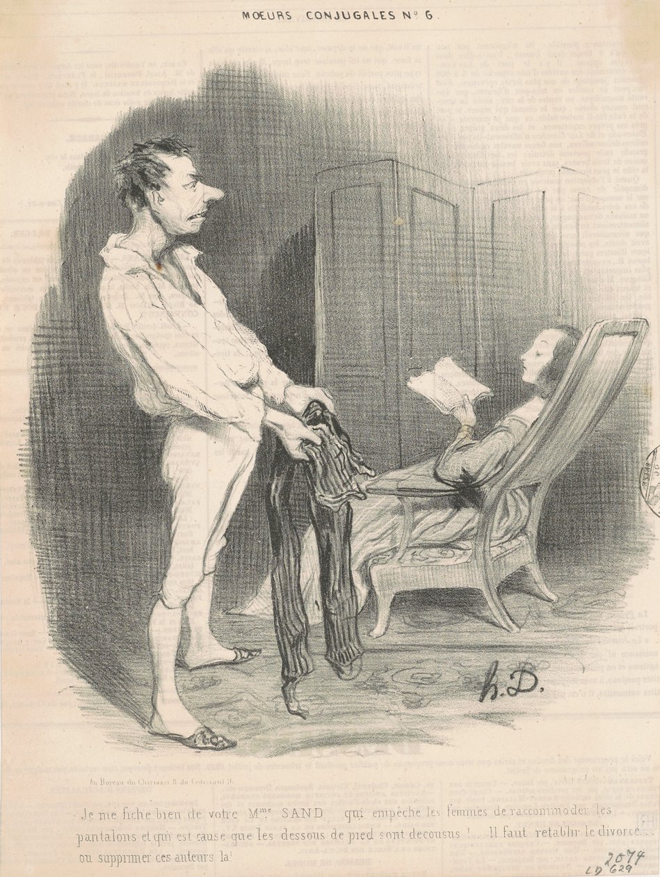 Jeg bryr meg ikke om din fru Sand... av Honoré Daumier