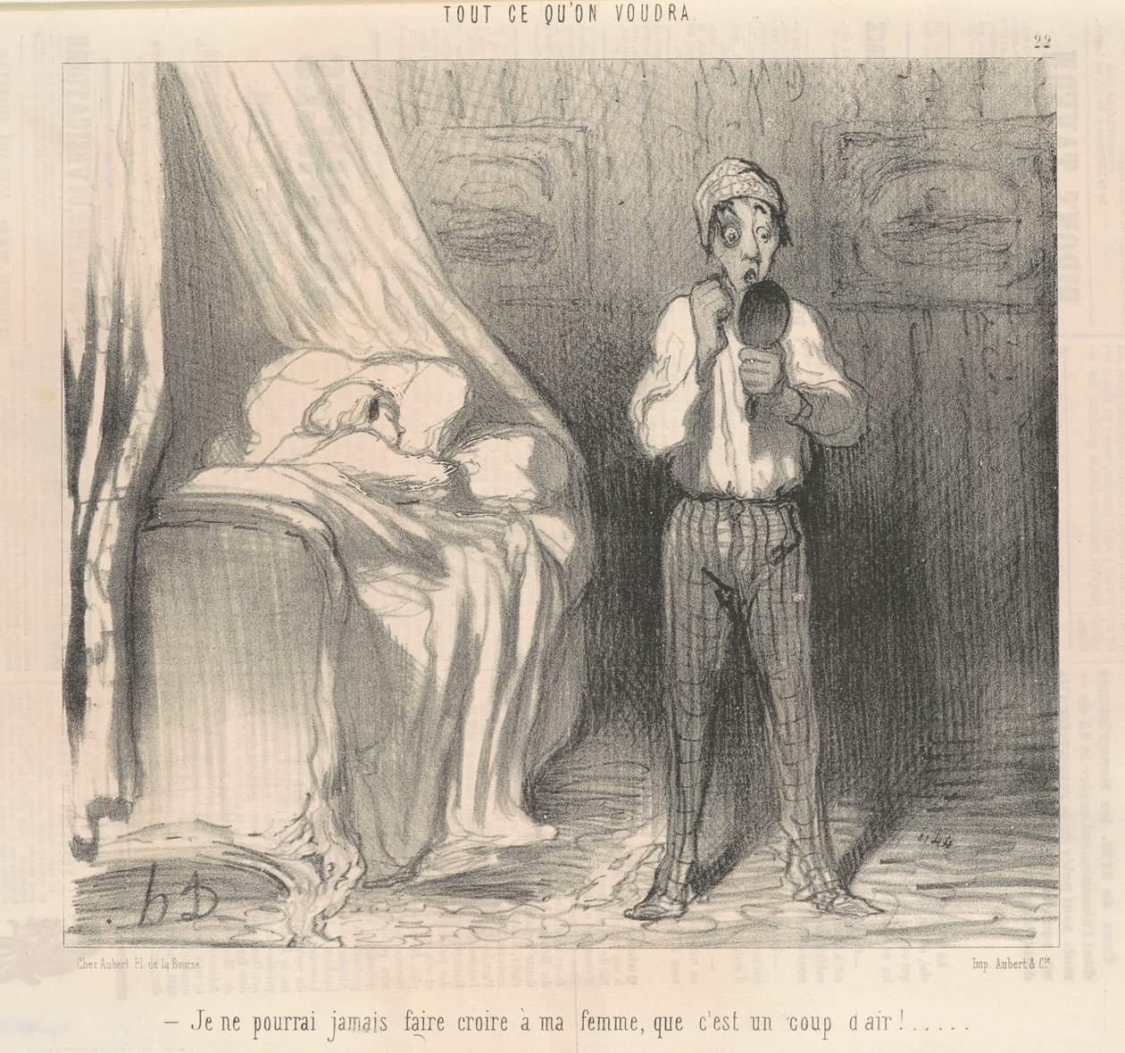 Jeg kunne aldri få min kone til å tro... av Honoré Daumier
