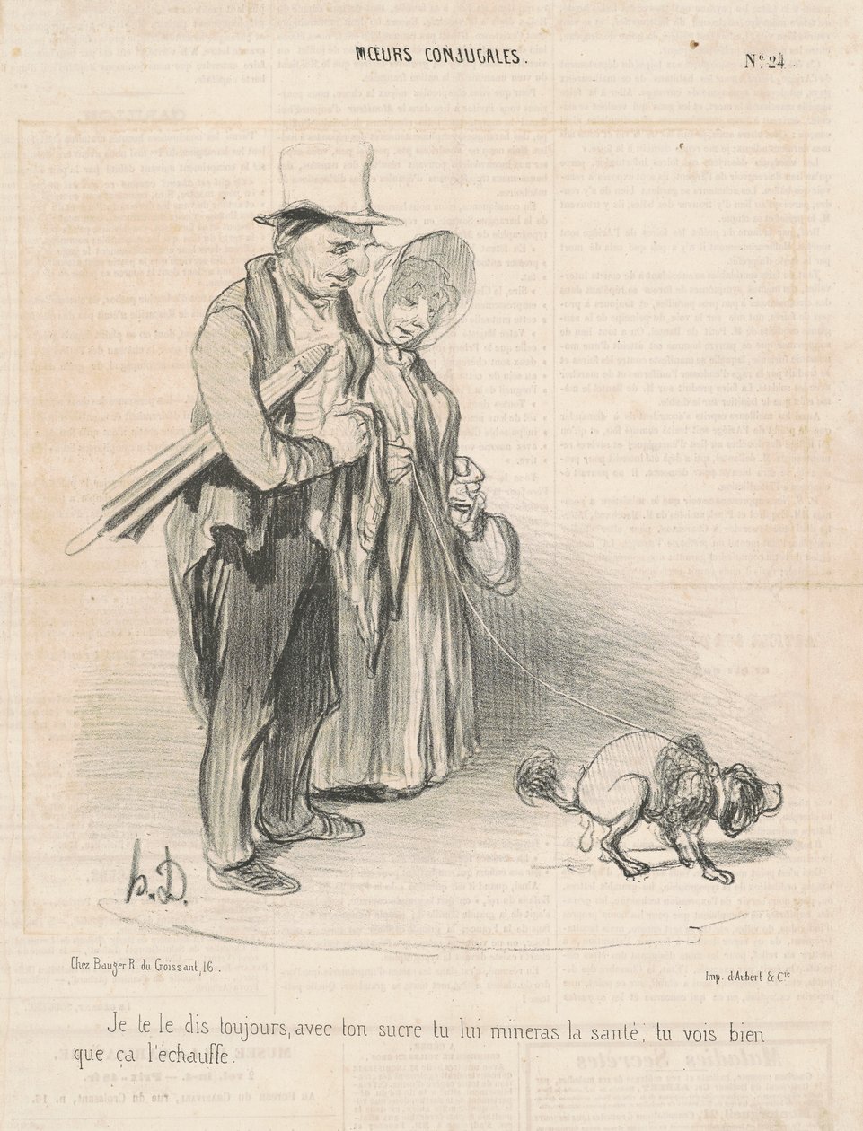 Jeg sier alltid til deg, med sukkeret ditt... av Honoré Daumier