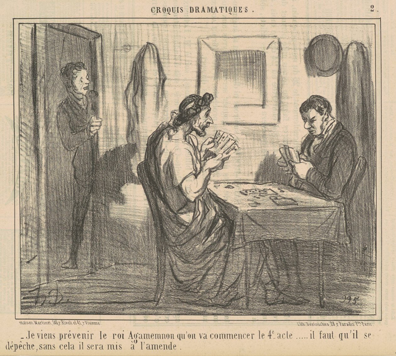 Jeg kommer for å advare kong Agamemnon... av Honoré Daumier