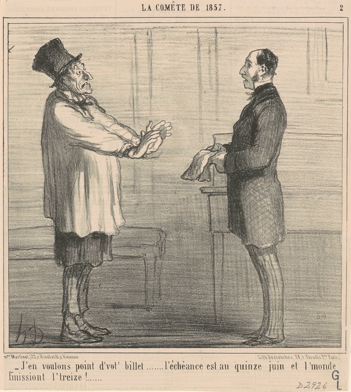 Jeg vil ikke ha billetten din... av Honoré Daumier