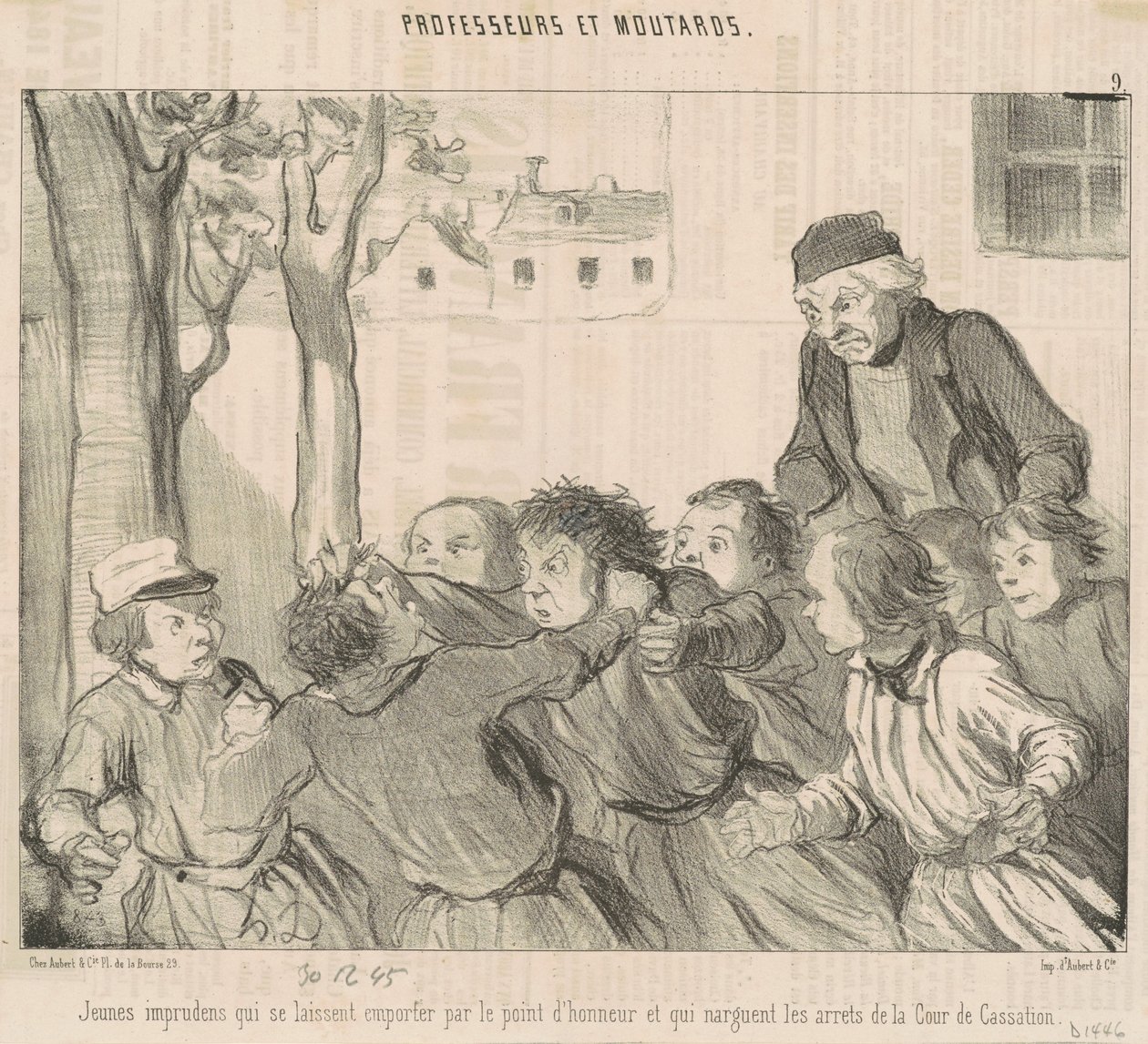 Hensynsløse unge mennesker som lar seg rive med... av Honoré Daumier