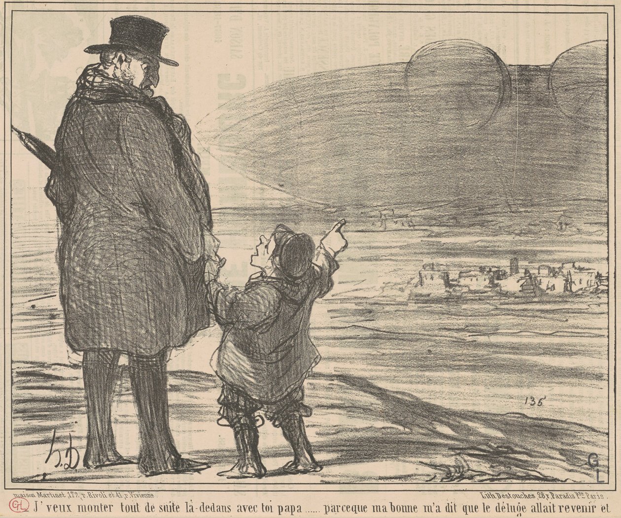 Jeg vil inn dit med en gang... av Honoré Daumier