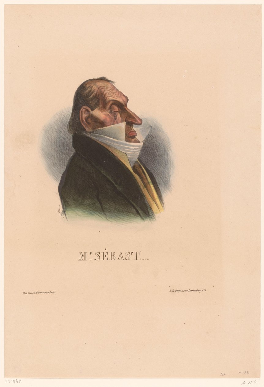 Karikatur av Horace Sébastiani MR. Sebast (tittel på objekt) av Honoré Daumier