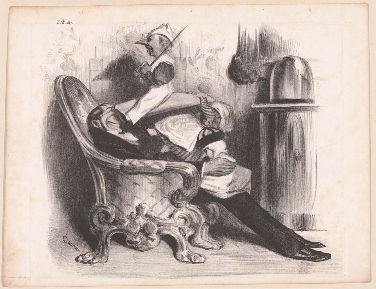 Karikatuur av minister Antoine Maurice Apollinaire d