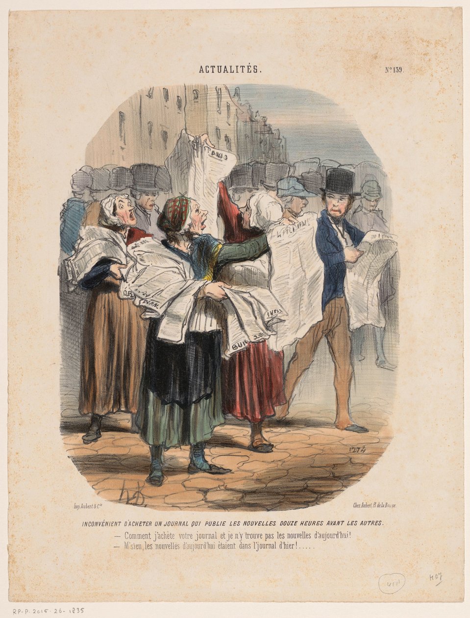 Avisleverandører Aktuelle saker (serietittel) Aktualiteter (serietittel på objekt) av Honoré Daumier