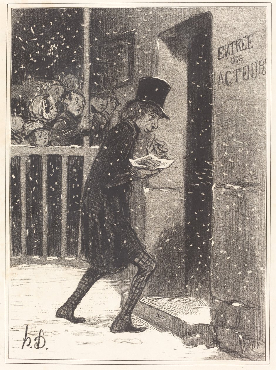 The Tightrope Walker-skuespiller av Honoré Daumier