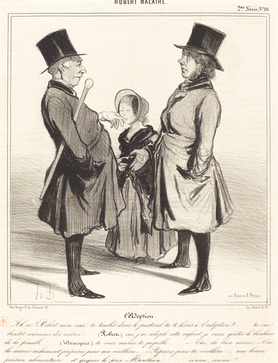 Adopsjon - Ah! Robert, min venn... av Honoré Daumier