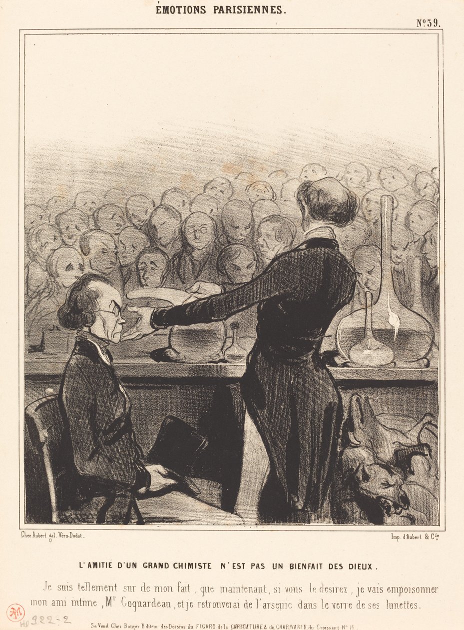 Vennskapet til en stor kjemiker... av Honoré Daumier
