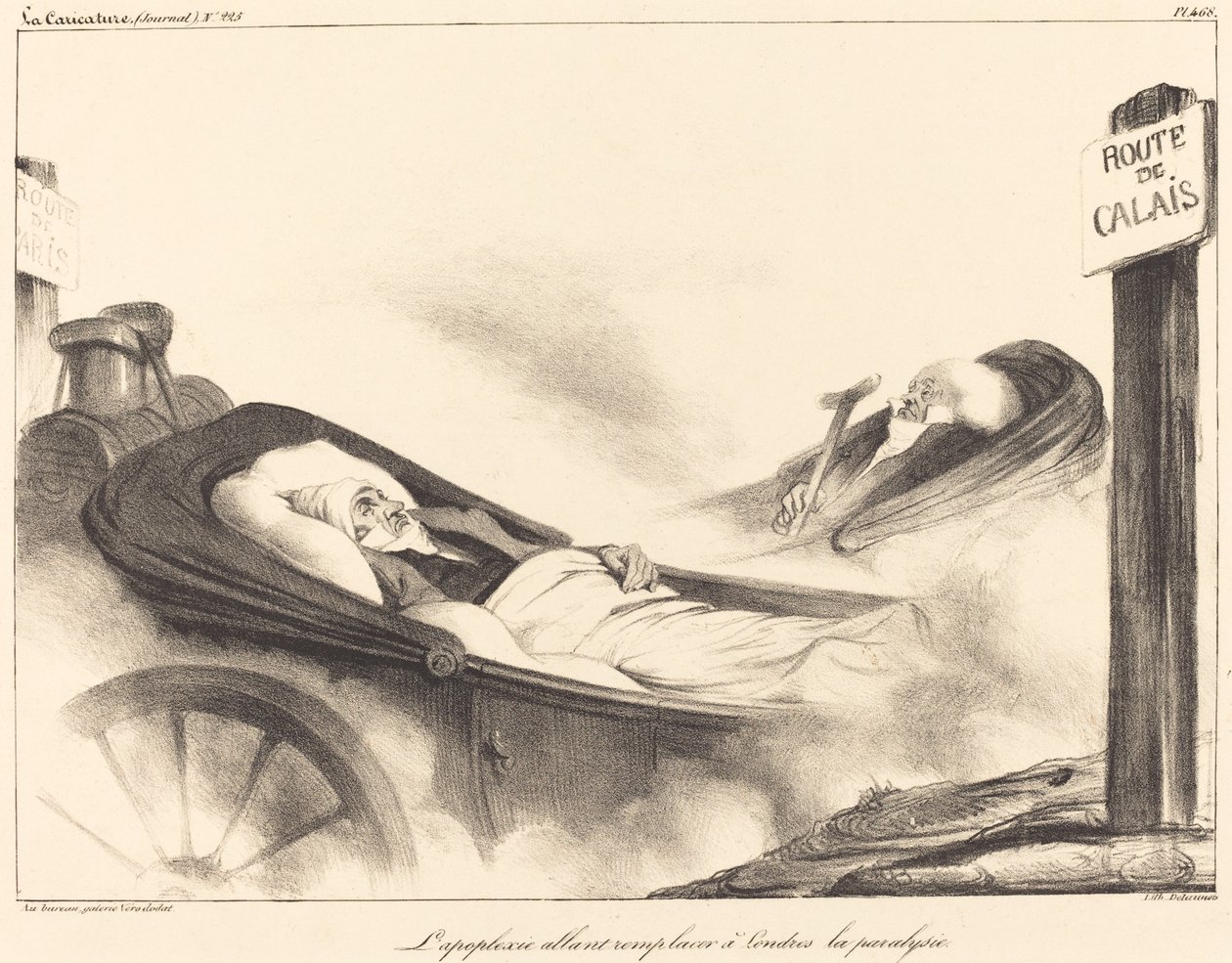 Apopleksi kommer til å erstatte lammelser i London av Honoré Daumier