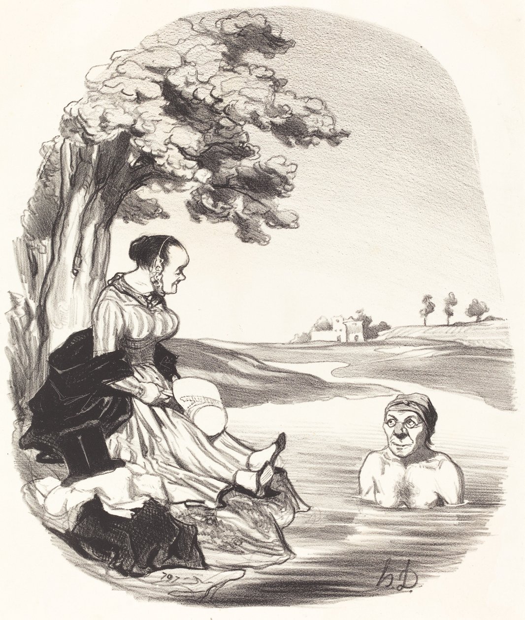Vann er deilig... jeg forsikrer deg... av Honoré Daumier