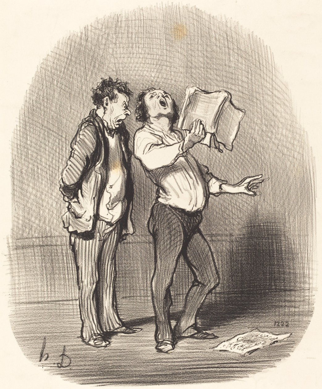 Ulempen med å ha en musikkelskende venn av Honoré Daumier