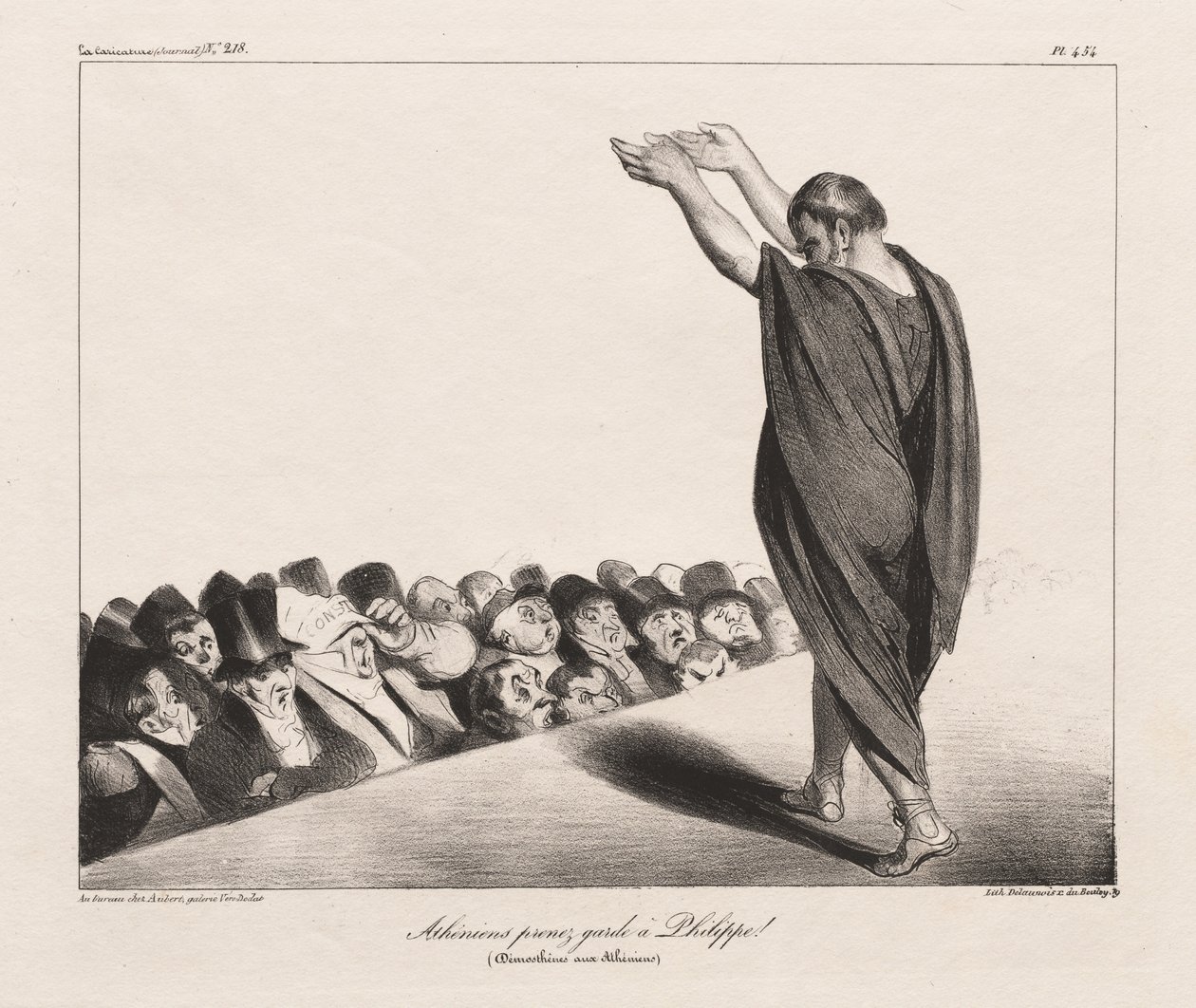 La Caricature, Pl. 454, athenere Vokt dere for Philip! av Honoré Daumier