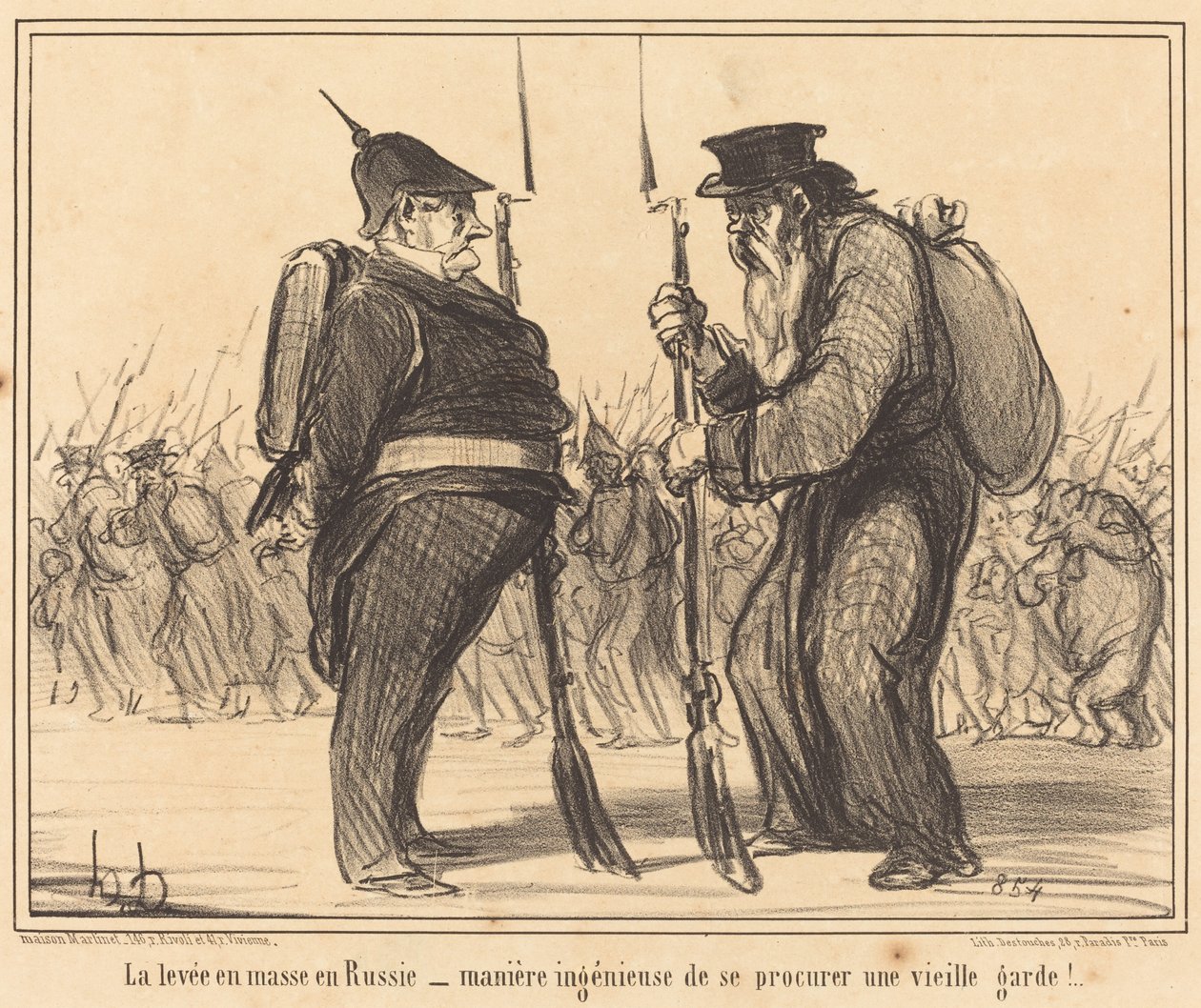 Masseavgiften i Russland... av Honoré Daumier