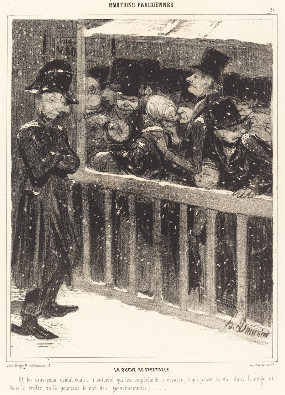 Køen på utstillingen av Honoré Daumier