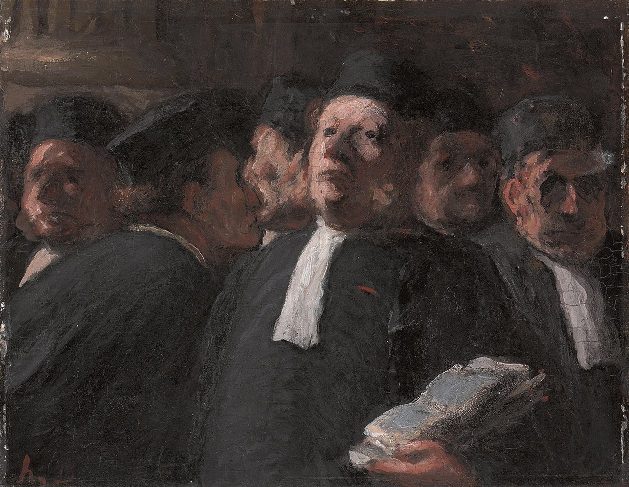 Salle des Pas-perdus ved Palais de Justice, av Honoré Daumier