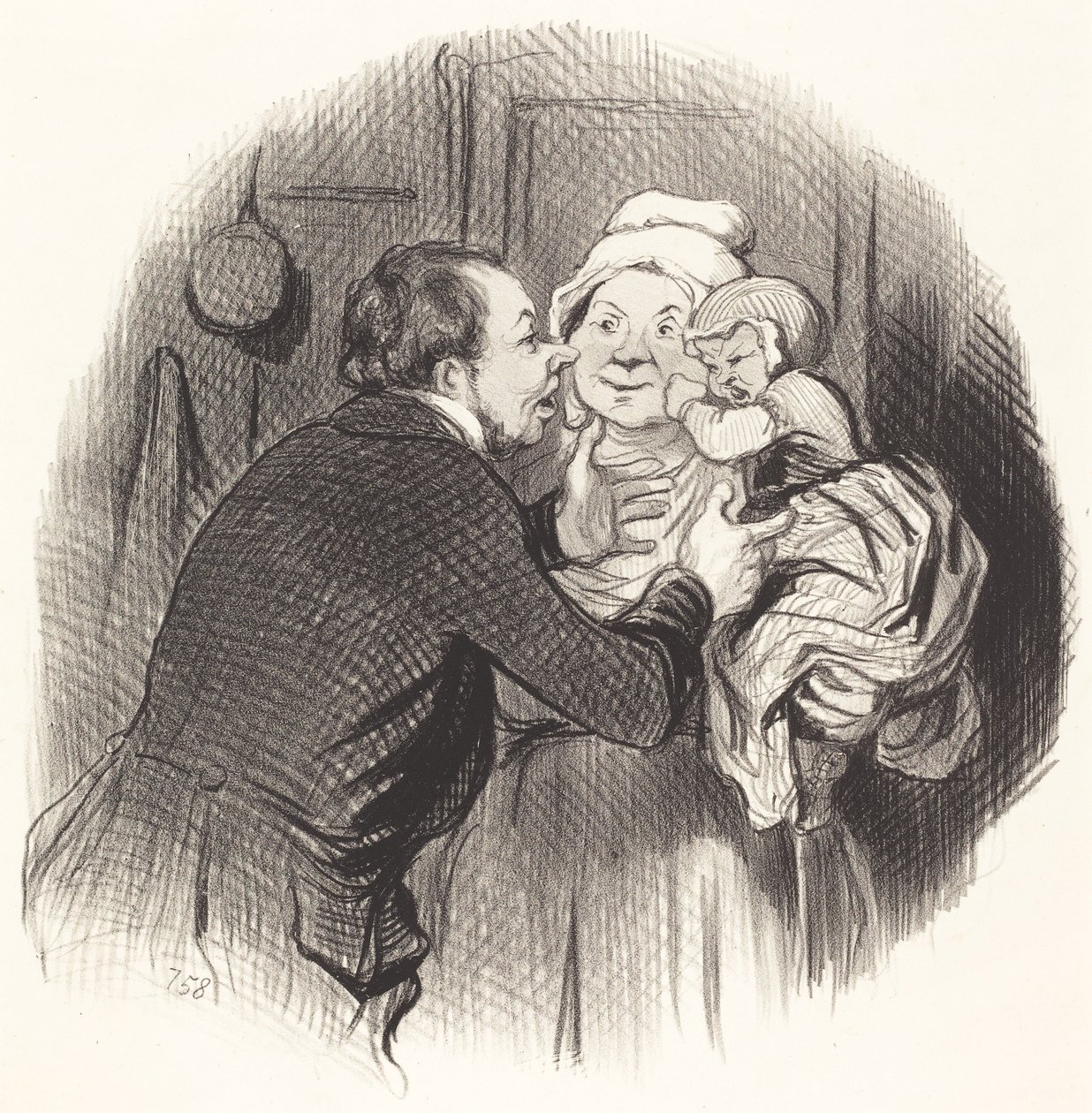 Besøket til sykepleieren av Honoré Daumier