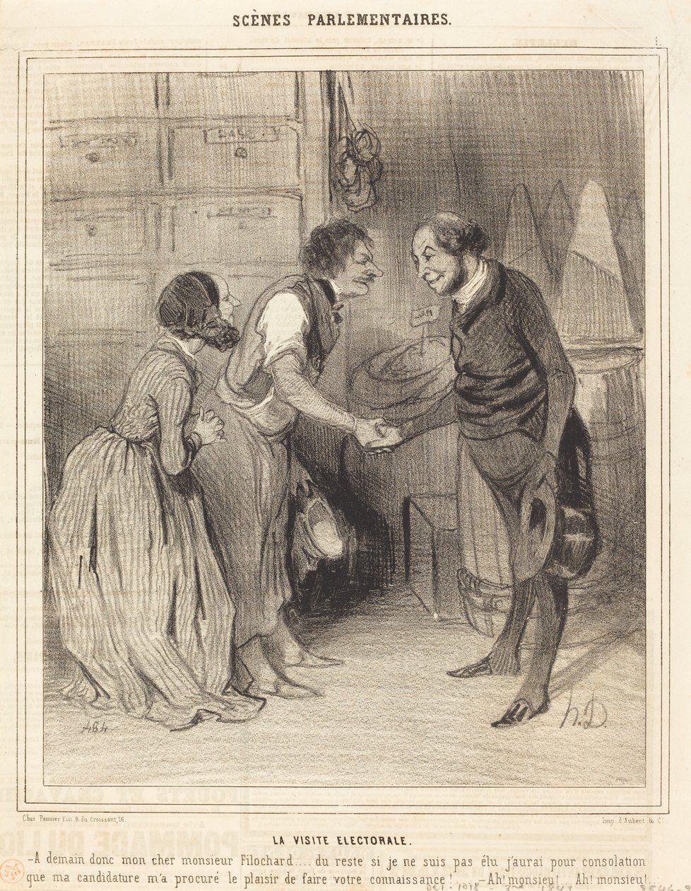 Valgbesøket av Honoré Daumier